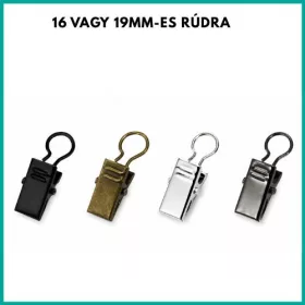 Függönycsipesz 16-19mm-es rúdra több színben