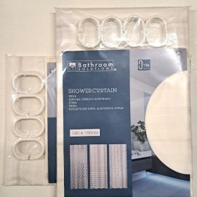 Fehér csíkos zuhanyfüggöny CY2100930