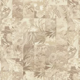   Patchwork mintás világosbarna dekor tapéta 73733  Időtálló elegancia a falon