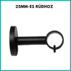25mm-es rúdhoz tartókonzol matt fekete zárt