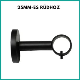 25mm-es rúdhoz tartókonzol matt fekete zárt
