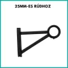 25mm-es rúdhoz tartókonzol matt fekete háromszög