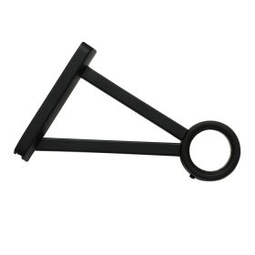 25mm-es rúdhoz tartókonzol matt fekete háromszög