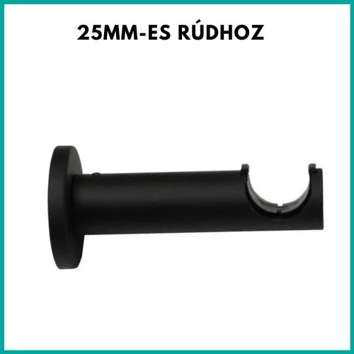 25mm-es rúdhoz tartókonzol matt fekete block