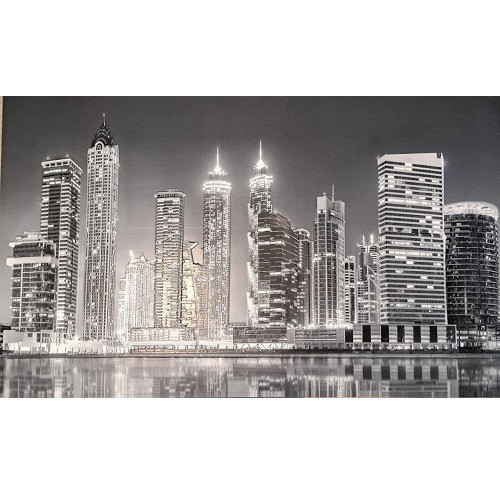 Dubai fekete-fehér műanyag poszter