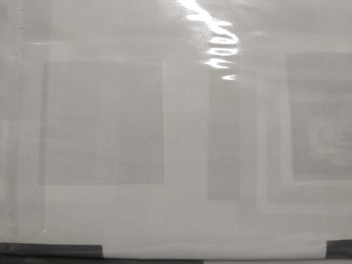 Zuhanygüggöny fehér alapon szürke görög minta 180x200