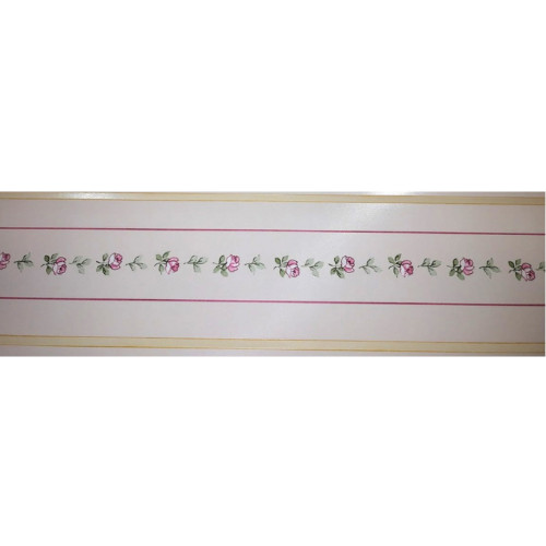 Rózsaszín virág mintás bordűr G1099