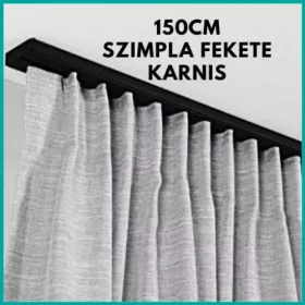   1 soros mennyezeti karnissín garnitúra 150cm – fekete színben (tartozékokkal)