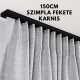 1 soros mennyezeti karnissín garnitúra 150cm – fekete színben (tartozékokkal)
