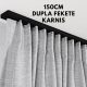 2 soros mennyezeti karnissín garnitúra 150cm – fekete színben (tartozékokkal)