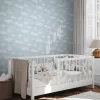 Kids & Teens babakék alapon fehér felhőmintás tapéta G78359