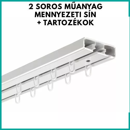 2 soros mennyezeti karnissín garnitúra tartozékokkal