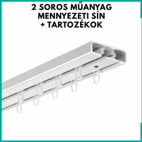 2 soros mennyezeti karnissín garnitúra tartozékokkal
