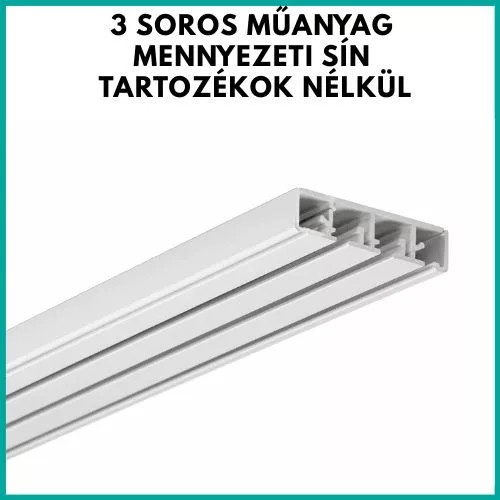 3 soros mennyezeti karnissín garnitúra tartozék nélkül