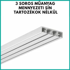 3 soros mennyezeti karnissín garnitúra tartozék nélkül