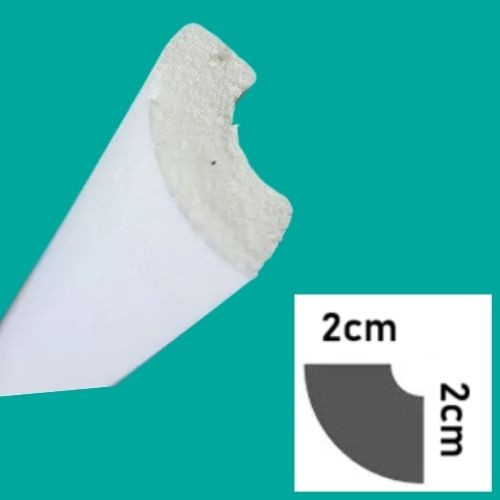 Hungarocell sarokléc stukkó – 2x2 cm-es, diszkrét beltéri éllezárás mennyezet és fal találkozásához
