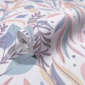 Spirit of Jungle rózsaszín-kék leveles tapéta JI47411