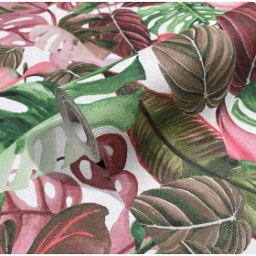 Spirit of Jungle rózsaszín leveles tapéta JI47414