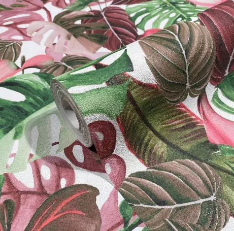 Spirit of Jungle rózsaszín leveles tapéta JI47414