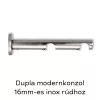 Landhouse dupla 16mm fém karnis Prague véggel inox színben