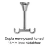 Landhouse dupla 16mm fém karnis Prague véggel inox színben