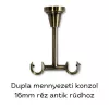 Landhouse réz dupla 16mm fém karnis Fala véggel