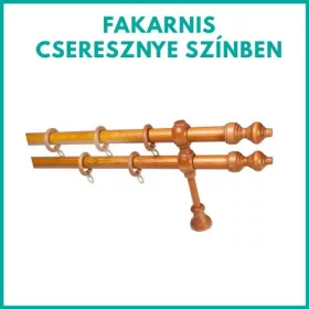 Duplakarnis szett fából, cseresznye színben