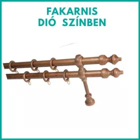 Duplakarnis szett fából dió színben
