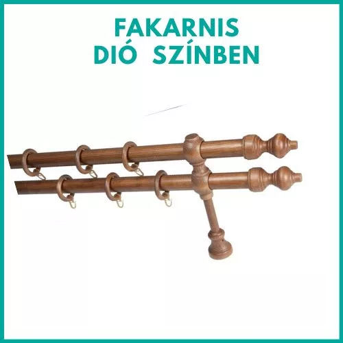 Duplakarnis szett fából dió színben