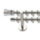 Landhouse 16mm dupla fém karnisgarnitúra inox Apszis véggel