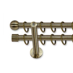 Landhouse réz dupla 16mm fém karnis Gömb véggel