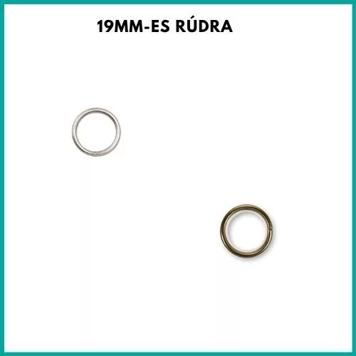 Fém karika 16 vagy 19mm-es rúdra  réz antik vagy inox színben