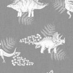 Szürke-fehér dinoszaurusz mintás tapéta KOD45803