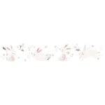   Fehér-szürkésbarna-rózsaszín imádnivaló nyuszis bordűr KOD45861