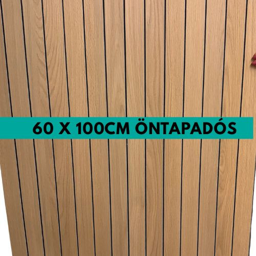 Dekoratív fahatású öntapadós panel világos színben 60×100 cm