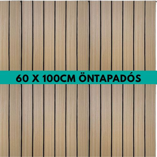 Dekoratív fahatású öntapadós panel világos színben 60×100 cm