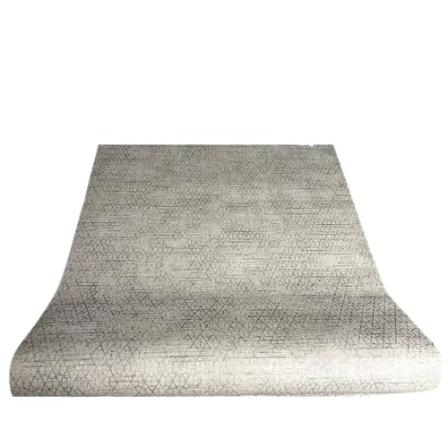 Bézs alapon sűrű ezüst geometriai mintás tapéta  L75807