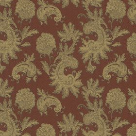   Klasszikus mintázatú elegáns, csillogó bordó-arany színű tapéta M50507
