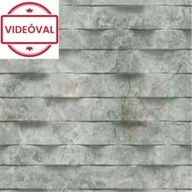 Brut zöld-piros 3D márvány csempe mintás tapéta M79904