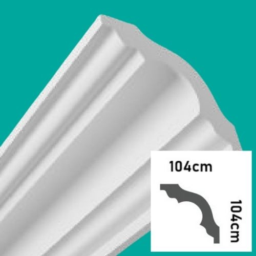 15 db hungarocell sarokléc stukkó – 104 x 104 cm-es,  beltéri éllezárás mennyezet és fal találkozásához