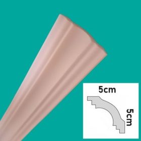   Hungarocell sarokléc stukkó – 5x5 cm-es,  beltéri éllezárás mennyezet és fal találkozásához