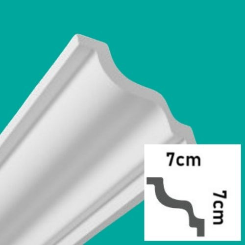 50 db hungarocell sarokléc stukkó – 7 x 7cm-es,  beltéri éllezárás mennyezet és fal találkozásához