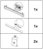 Komplett panelkocsi ezüst 70cm