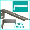 Oldalfali tartókonzol fém, előlapos mennyezeti függönysínekhez