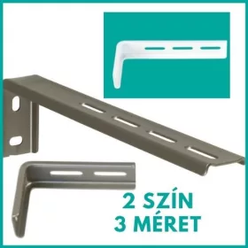   Oldalfali tartókonzol fém, előlapos mennyezeti függönysínekhez