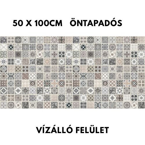 Római mintás 3D öntapadós panel – 96×48,5 cm