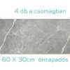 Öntapadós falpanel  fényes szürke-fehér márvány mintás szivacsos 60 x 30 cm