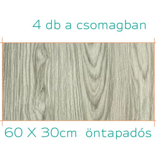 Öntapadós falpanel  fényes barna fa mintás szivacsos 60 x 30 cm