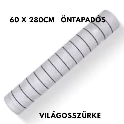 Dekoratív világosszürke fahatású öntapadós panel 60 x 280cm
