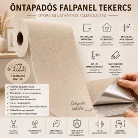   Drapp porszórt jellegű öntapadós panel 60 x 280cm PSR-W2508